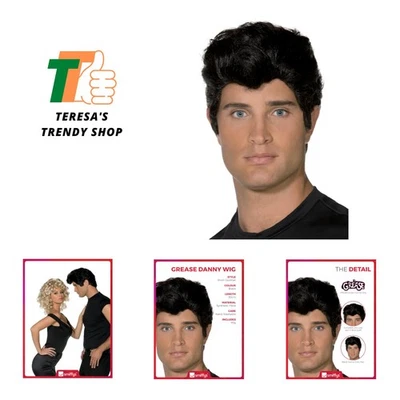 Women's Black Danny Wig for Stunning Grease-Themed Costume Parties - Image 1 of 4