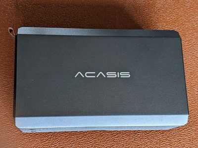 NEW ACASIS 3.5 INCH DUAL DISK HARD DISC ARRAY BOX MODEL EC-7352 BLACK USBC 12 V - Image 1 of 4