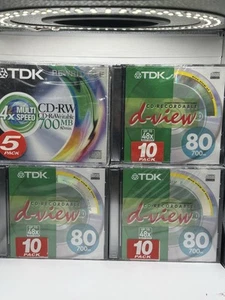 35x TDK | CD-R80 CD Disco en Blanco Grabable d-view | 80 Min/700 MB Multi-Velocidad NUEVO - Imagen 1 de 1