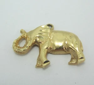 ATEMBERAUBENDER 10K GELBGOLD 1/2" ELEFANT ANHÄNGER 2,0G - Bild 1 von 9