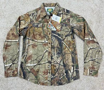NEW NWT Cabela's REALTREE Women's Camo Silent Weave Button Hunting Shirt Size M - Image 1 of 3