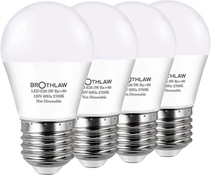 Equivalent Light Bulbs, A15 LED Light 3W E26 Base 2700K Warm White 25Watt 4 Pack - Picture 1 of 12