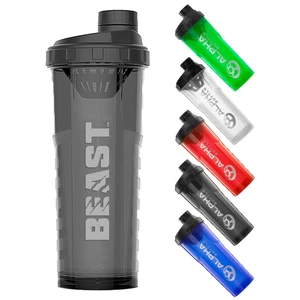 Alpha Designs Protein Shaker Bottle 1 Litre Protein Shake Mixer Leakproof - Picture 1 of 27