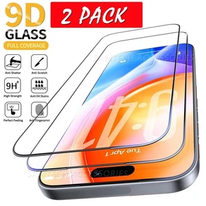 Full Cover Displayschutzfolie für iPhone 17 Pro Max 16 15 14 13 11 Hartglas - Bild 1 von 9