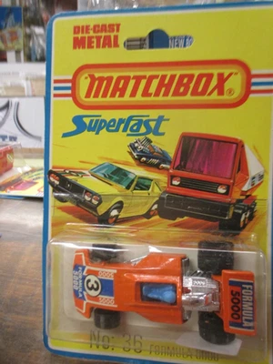 Matchbox No 36 Superfast Formula 5000 Race Car On Card - Image 1 of 3