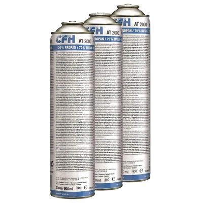 3er Set CFH Universaldruckgasdose AT 2000 600 ml Gaskartusche Universalgas