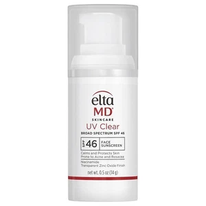 EltaMD Protezione Solare Viso UV Trasparente SPF 46, Protezione Solare Senza Olio con Ossido di Zinco - Foto 1 di 6