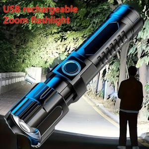 Led Flashlights Outdoor Portable Camping Light Usb Charging Fishing High Power