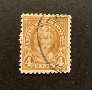 US Stamps Scott 585: Odd Tiger Looking 4c Martha Washington, Used.