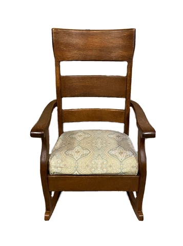 Vintage Antique Mission Oak Rocking Chair Circa 1900 Cover