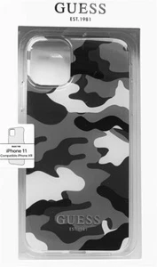 Guess Custodia Rigida Mimetica Nero Grigio IPHONE 11, Compatibile Da IPHONE XR - Foto 1 di 1