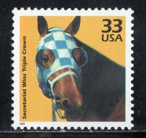 SECRETARIAT ~ TRIPLE CROWN WINNER  * Vintage U.S. Postage Stamp Mint