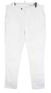 Pantalones SUITSUPPLY Porto Novo Para Hombre UK 38 Calce Ajustado Cremallera Mosca Chino Blanco - Imagen 1 de 10