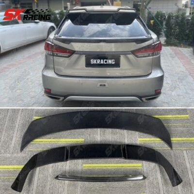 Ala de techo para maletero trasero de fibra de carbono/negro para Lexus RX350 RX450H 2016-2022 Foto 1 de 4