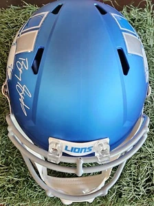 Von Barry Sanders signierter alternativer Rep-Helm der Detroit Lions - Bild 1 von 5