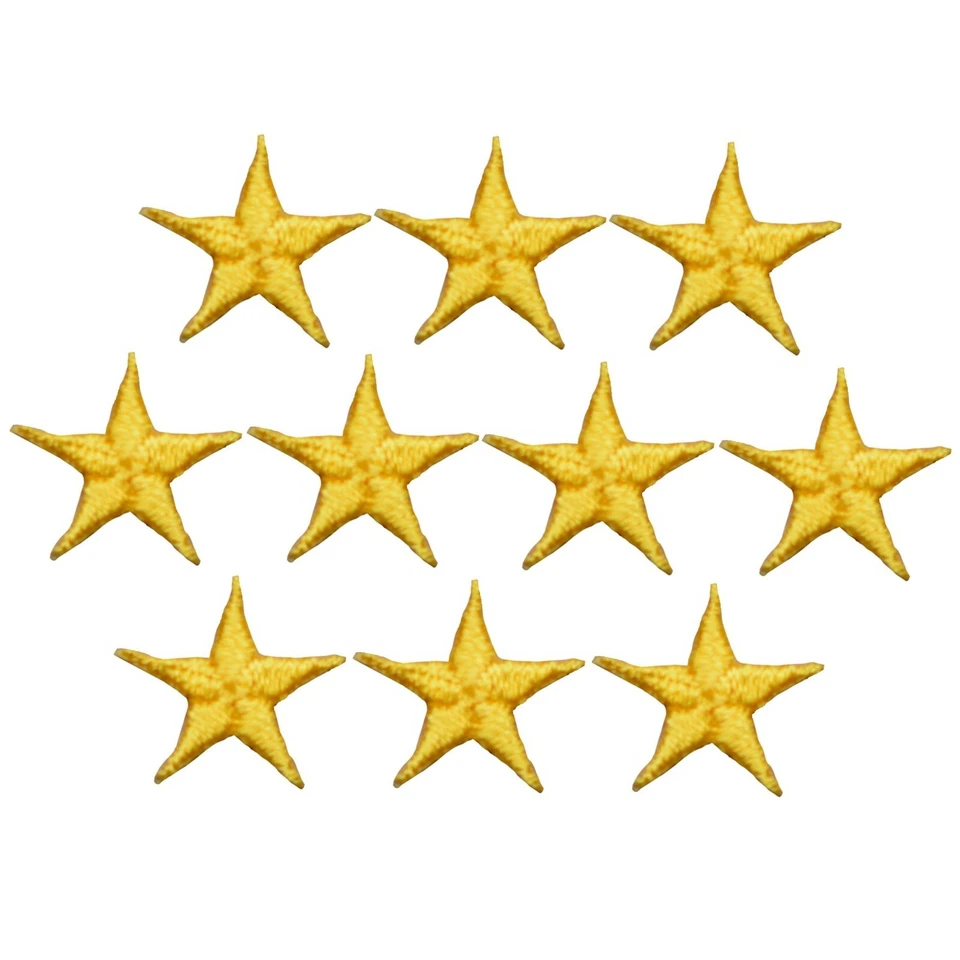 Parche con apliques estrella - amarillo 5/8" (paquete de 10, planchar) Foto 1 de 1