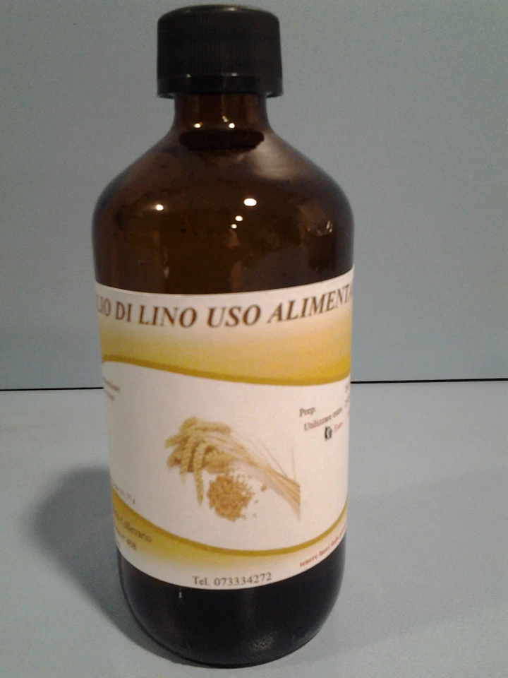 OLIO DI SEMI DI LINO ALIMENTARE ANTIOSSIDANTE IDRATANTE CAPELLI SFIBRATI