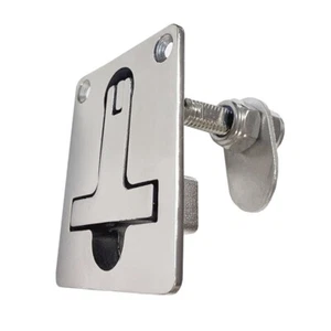 Boat 316 Stainless Steel Square Pull Hatch Latch Locking Lift Handle 89mm*76mm - Picture 1 of 7