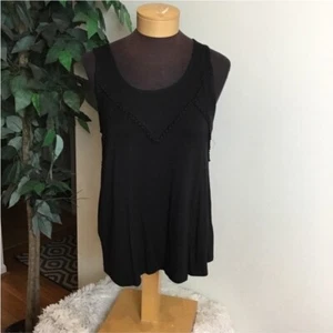 Love,fire black scoop neck ribbed & Pom Pom detail Woman/Junior Xlarge - Picture 1 of 14