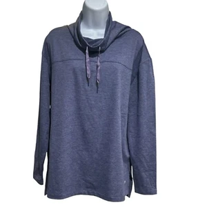 Apana Cowl Neck Pullover Sweatshirt Purple Women’s Size XL Yoga - Picture 1 of 9