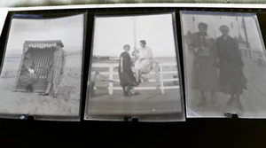 drei tolle alte Negative - Personen Strandkorb Ahlbeck - 30er Jahre - Picture 1 of 3