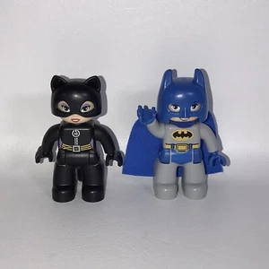 Lego Duplo Minifigures Batman 10545 Catwoman 47394 DC Comics Superheros EUC - Picture 1 of 4