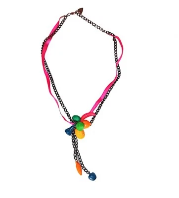 FIORUCCI italy vintage fruit necklace rare collana frutta super pop fashion new - Immagine 1 di 4