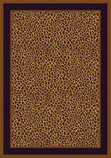 4x6 Milliken Zimbala Leopard Modern Bordered Area Rug - Approx 3'10"x5'4"