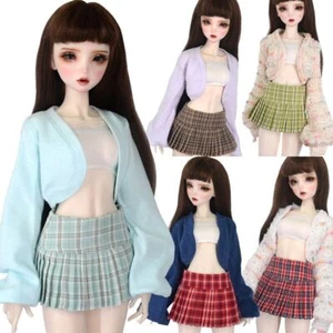 BJD Doll Clothe Fashion Knitted Jacket Pleated Skirt 58-60CM Doll Toy Accessorie - Picture 1 of 18