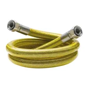 TUBO FLESSIBILE GAS GPL - METANO 1/2" FF 2-3-4 MT ACCIAIO CUCINA - Foto 1 di 1