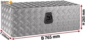 Unterflurkasten, Anhängerbox Gurtkiste Alu Riffel 764x267x250 mm 47 Ltr. - Bild 1 von 6