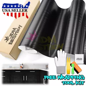 *Black Wood Grain Vinyl Wrap Sticker Decal Sheet Film for Car Furniture Kitchen - Bild 1 von 12