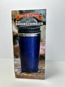 American Camper 16 Oz Bright Tumbler Stainless Steel Liner Plastic Lid NIB - Picture 1 of 9