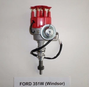 SMALL BLOCK FORD 351W Windsor RED Small HEI Distributor-Ready to Run-electronic - Picture 1 of 1