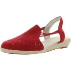 David Tate Womens Zena Red Wedge Espadrilles Shoes 11 Extra Wide (EE) BHFO 5367