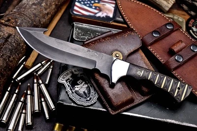 Cuchillo deportivo CFK hecho a mano 52100 personalizado MICARTA grande caza desollador camping Foto 1 de 4