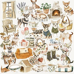 Chihuahua Stickers Dog Puppy Scrapbooking Junk Journaling Planner Decor - Picture 1 of 5