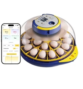 21 Egg Incubator, App Record Temperature and Humidity Data During Incubation,... - Picture 1 of 11