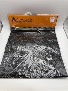 Halloween Decorations Spider Web Black Table Runner Kitchen Dining Gift 13"x70 - Picture 1 of 3