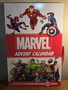 Marvel Advent Calendar 24 Mini Books Iron Man, Spider Man, Captain America Hulk - Picture 1 of 8