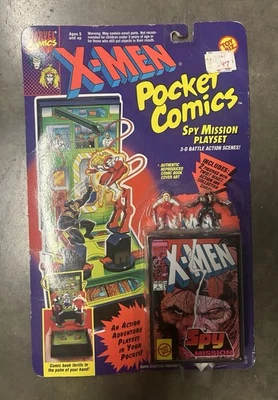 X-Men Pocket Comic Spy Mission 1994 juego Wolverine/Omega figuras rojas selladas Foto 1 de 4