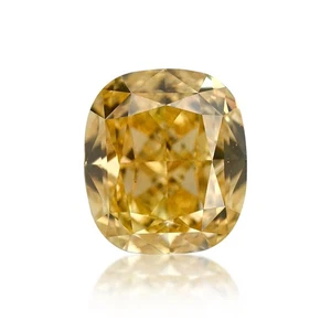 0.72 Carat Fancy Deep Yellow Natural Loose Diamond Cushion VS1 GIA Certified - Picture 1 of 7