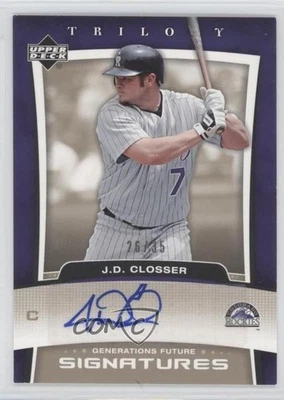 2005 Upper Deck Trilogy Generations Future Bronze Signatures /35 JD Closser Auto - Image 1 of 2