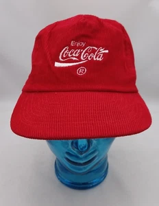 Gorra de bola de Coca Cola bordada de pana roja con cierre a presión - Imagen 1 de 3
