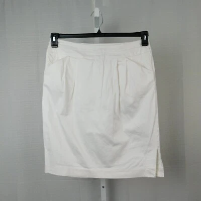 Sandro Sportswear Slash Pocket Side Slit Pencil Skirt - 10, White #9937 - Image 1 of 4