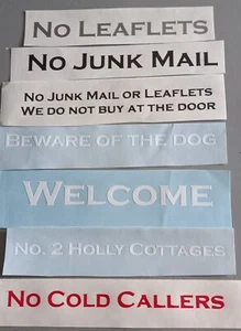 Custom Sign Label for Letterbox, Postbox, Address or Family Name (8 Words Max) - Picture 1 of 15