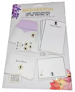 Bridgerton Lady Whistledown Letter Writing Stationery Set Papers & Envelopes NEW - Picture 1 of 1
