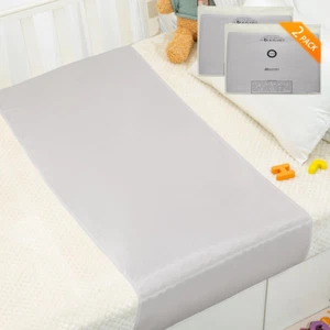 2 Pack Baby Silk Bassinet Sleeve, 23 Momme Pure Silk Cot Semi Sheet, Adjustable - Picture 1 of 6