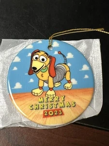 Slinky Hund Frohe Weihnachten 2023 Baumornament Spielzeug Geschichte offene Box - Bild 1 von 2