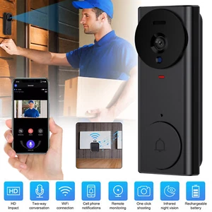 Smart Wireless WiFi Video Doorbell Security Ring Phone Camera Door Bell Intercom - Picture 1 of 14